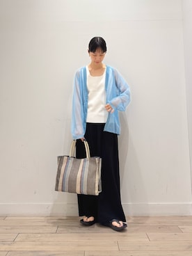 「FORK&SPOON（フォークアンドスプーン）のアイテム」を使った、くどうさん（レディース・157cm）の夏コーディネート