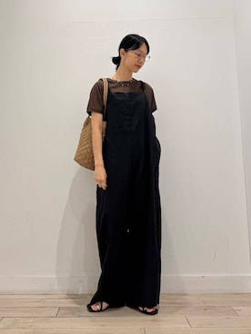 「アイテム（オールインワン・サロペット）」を使った、くどうさん（レディース・157cm）の夏コーディネート