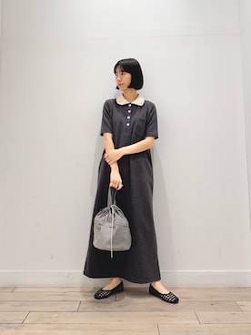 「ニットワンピース」｜くどうさん（レディース・157cm）の春コーディネート
