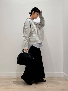 「アイテム（スウェット）」を使った、くどうさん（レディース・157cm）の冬コーディネート