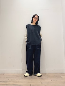 「かぐれ（カグレ）のアイテム（Tシャツ/カットソー）」を使った、くどうさん（レディース・157cm）の秋コーディネート