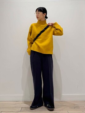 「URBAN RESEARCH DOORS（アーバンリサーチドアーズ）のタートルネックニット（ニット/セーター）」を使った、くどうさん（レディース・157cm）の冬コーディネート