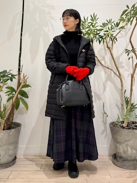 「アイテム（手袋）」を使った、くどうさん（レディース・157cm）の秋コーディネート