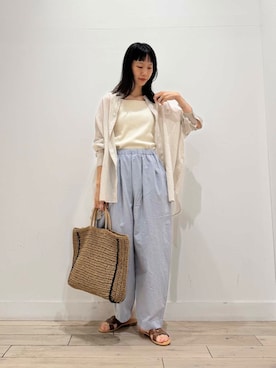 「ペーパーバッグ」｜くどうさん（レディース・157cm）の夏コーディネート