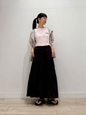 「アイテム（マウンテンパーカー）」を使った、くどうさん（レディース・157cm）の夏コーディネート