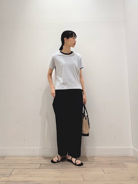 「URBAN RESEARCH Sonny Label（アーバンリサーチサニーレーベル）のシアーTシャツSET（Tシャツ/カットソー、ブルー系）」を使った、くどうさん（レディース・157cm）の夏コーディネート