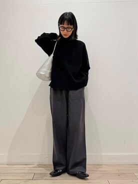 「URBAN RESEARCH DOORS（アーバンリサーチドアーズ）のタートルネックニット（ニット/セーター）」を使った、くどうさん（レディース・157cm）の冬コーディネート