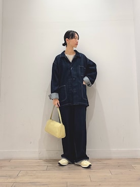 「かぐれ（カグレ）のアイテム（Tシャツ/カットソー）」を使った、くどうさん（レディース・157cm）の秋コーディネート