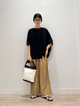 「アイテム（アクセサリー、レッド系）」を使った、くどうさん（レディース・157cm）の夏コーディネート