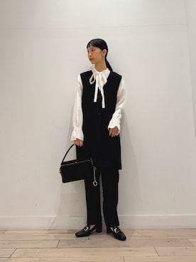 「アイテム（ベスト）」を使った、くどうさん（レディース・157cm・30代）の冬コーディネート