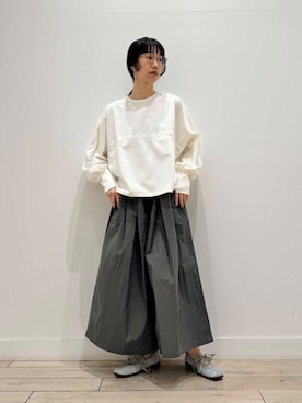 「ドルマンカットソー」｜くどうさん（レディース・157cm）の春コーディネート