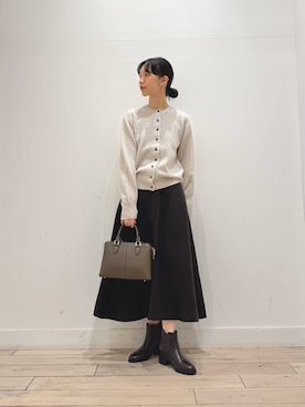 「アイテム（スカート）」を使った、くどうさん（レディース・157cm・30代）の秋コーディネート