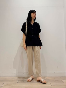 「骨格ナチュラル」｜くどうさん（レディース・157cm）の夏コーディネート