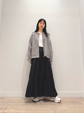 「アイテム（Tシャツ/カットソー）」を使った、くどうさん（レディース・157cm・30代）の冬コーディネート