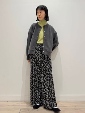 「URBAN RESEARCH Sonny Label（アーバンリサーチサニーレーベル）のストレッチメルトンカーディガン（カーディガン/ボレロ）」を使った、くどうさん（レディース・157cm）の秋コーディネート