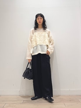 「カーゴパンツ」｜くどうさん（レディース・157cm・30代）の秋コーディネート