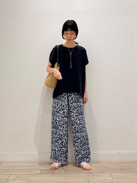 「SMELLY（スメリー）のアイテム」を使った、くどうさん（レディース・157cm）の夏コーディネート