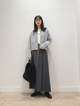 「アイテム（ハンドバッグ）」を使った、くどうさん（レディース・157cm）の秋コーディネート