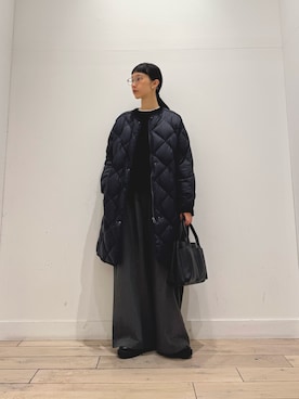 「アイテム（トートバッグ）」を使った、くどうさん（レディース・157cm）の冬コーディネート