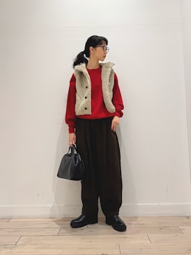 「RODE SKO（ロデスコ）のアイテム」を使った、くどうさん（レディース・157cm）の秋コーディネート