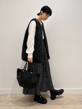 「FORK&SPOON」｜「アイテム（シューズ）」を使った、くどうさん（レディース・157cm）の秋コーディネート