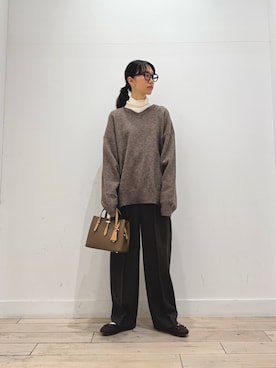 「アイテム（バレエシューズ）」を使った、くどうさん（レディース・157cm・30代）の秋コーディネート