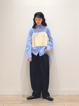「キャミソール」｜くどうさん（レディース・157cm・30代）の秋コーディネート