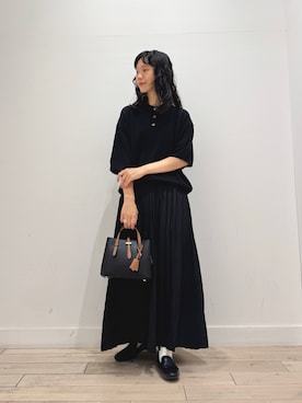 「アイテム（ポロシャツ）」を使った、くどうさん（レディース・157cm）の秋コーディネート