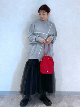 「アイテム（アクセサリー）」を使った、ayamaruさん（レディース・158cm・30代）の秋コーディネート