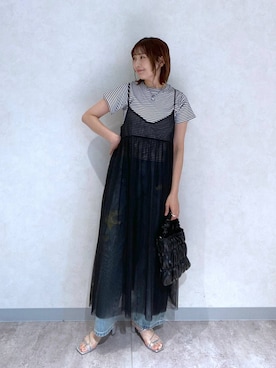 「アイテム（ワンピース/ドレス）」を使った、ayamaruさん（レディース・158cm・30代）の春コーディネート