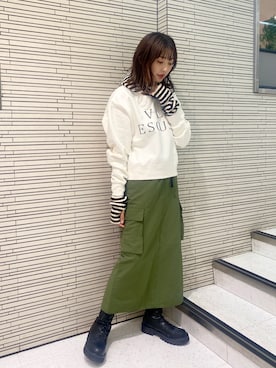 「アイテム（アームカバー、その他）」を使った、ayamaruさん（レディース・158cm）の秋コーディネート