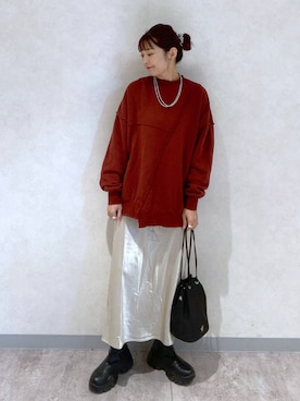 「アイテム（アクセサリー）」を使った、ayamaruさん（レディース・158cm・30代）の冬コーディネート