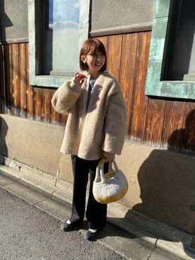 「PUAL CE CIN（ピュアルセシン）のアイテム（アンサンブル）」を使った、サカグチさん（レディース・160cm）の秋コーディネート