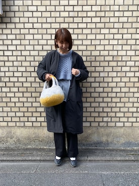 「PUAL CE CIN（ピュアルセシン）のアイテム（アンサンブル）」を使った、サカグチさん（レディース・160cm）の秋コーディネート