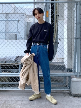 「MILKFED.」｜「アイテム（ブルゾン）」を使った、今泉 麗華さん（レディース・165cm）の秋コーディネート
