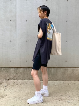 「MILKFED.」｜「アイテム（チュニック）」を使った、今泉 麗華さん（レディース・165cm）の夏コーディネート