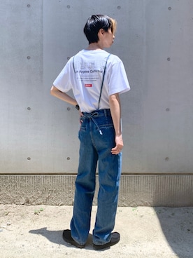 「MILKFED.（ミルクフェド）のアイテム（サロペット/オーバーオール）」を使った、今泉 麗華さん（レディース・165cm）の夏コーディネート