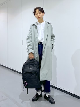 「チュニック」｜「アイテム（ブルゾン）」を使った、今泉 麗華さん（レディース・165cm）の冬コーディネート