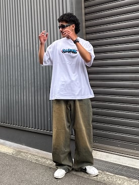 「エクストララージ」｜山直 悠一郎さん（メンズ・175cm）の夏コーディネート