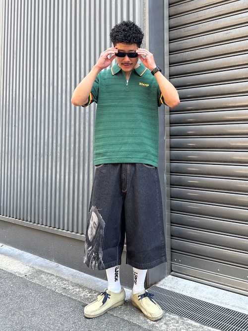 XLARGE×BOB MARLEY メッシュニットポロシャツ XLARGE×BOB MARLEY MESH KNIT POLO SHIRT（ポロシャツ）｜XLARGE