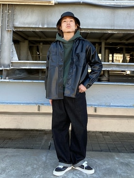 「Wrangler（ラングラー）のアイテム（その他アウター）」を使った、Takuyaさん（メンズ・170cm）の秋コーディネート