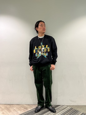 「ビットローファー」｜「アイテム（スウェット）」を使った、Takuyaさん（メンズ・170cm）の秋コーディネート