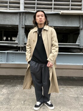 「SCYE BASICS（サイベーシックス）のアイテム」を使った、Takuyaさん（メンズ・170cm）の冬コーディネート