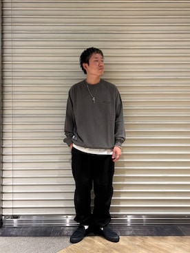 「アイテム（ローファー）」を使った、Takuyaさん（メンズ・170cm）の秋コーディネート