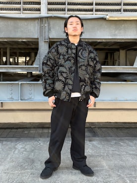 「マイベストコーデ2022」｜「アイテム（ブルゾン）」を使った、Takuyaさん（メンズ・170cm）の冬コーディネート