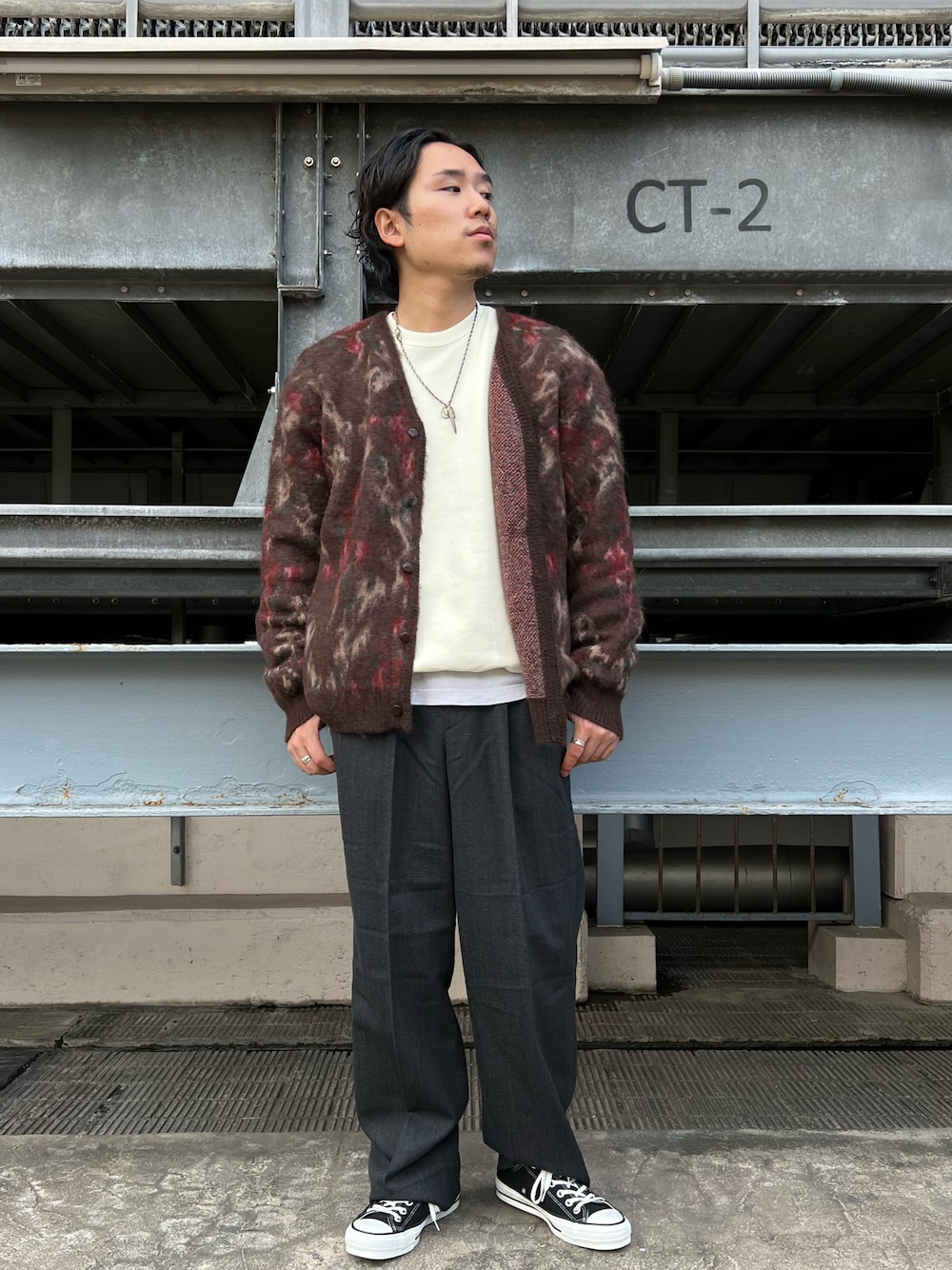 【Needles】　カーディガン　Sサイズ　IO着用 23SS】Needles ニードルズ Vネックカーディガン ハウンドトゥース V