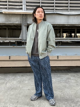 「エスニック」｜「アイテム（ジャケット/アウター）」を使った、Takuyaさん（メンズ・170cm）の春コーディネート