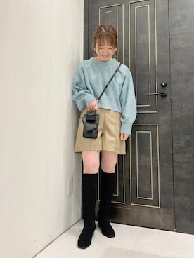 「ニット/セーター」｜MAYUさん（レディース・153cm）の冬コーディネート