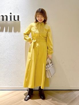 「andemiu」｜「アイテム（ワンピース/ドレス）」を使った、MAYUさん（レディース・153cm）の冬コーディネート