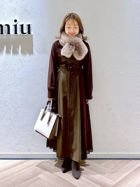 「andemiu」｜MAYUさん（レディース・153cm）の冬コーディネート